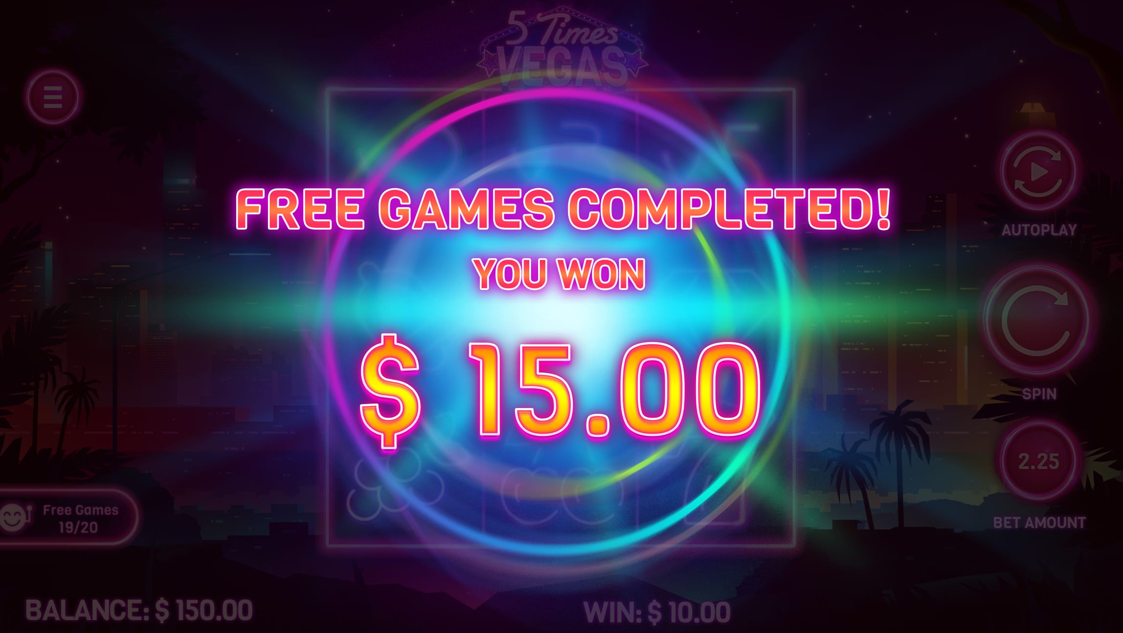 5 times vegas epic win screenshot