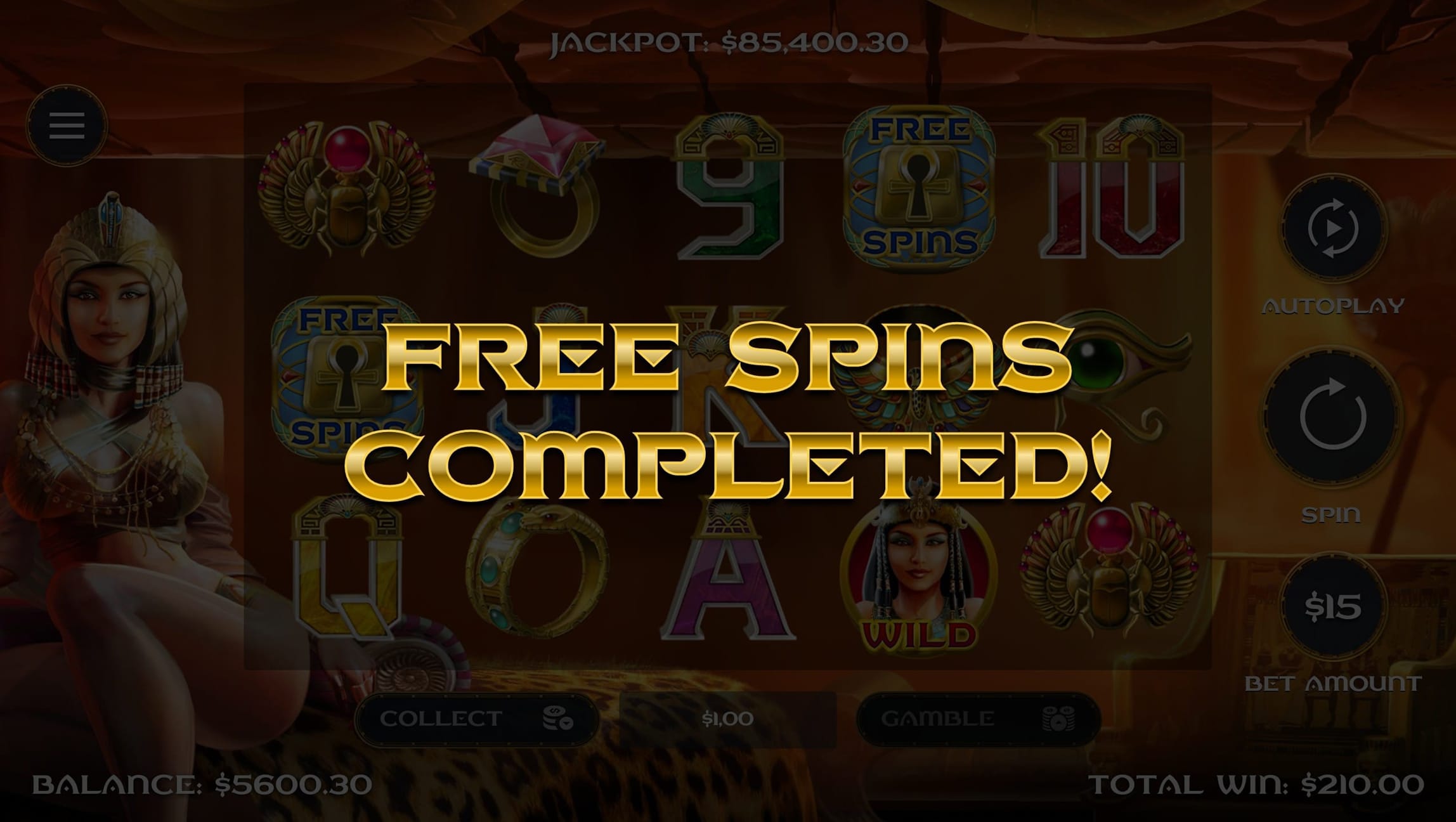 A night with cleo free spins screenshot