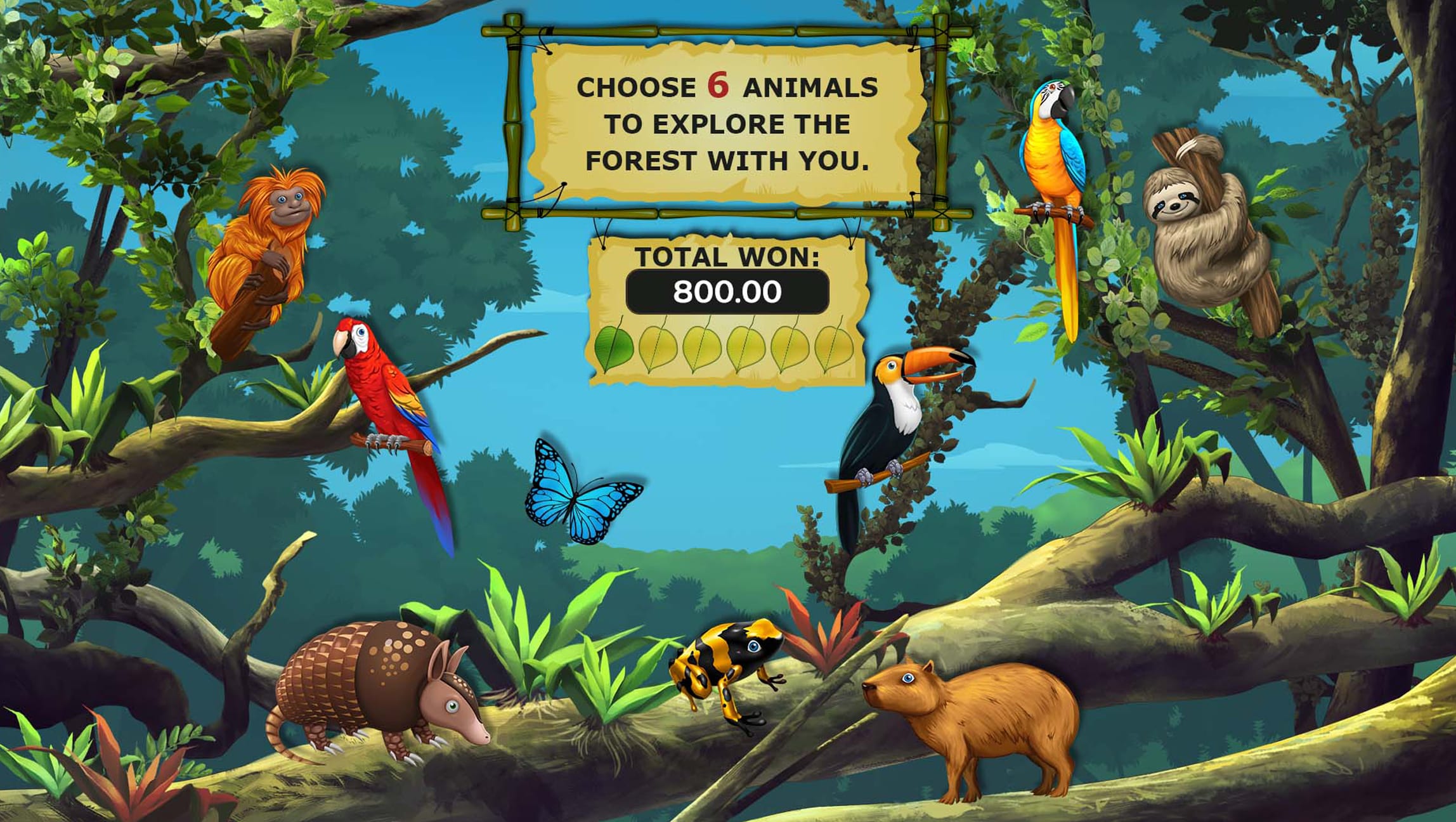 Amazonia bingo game screen