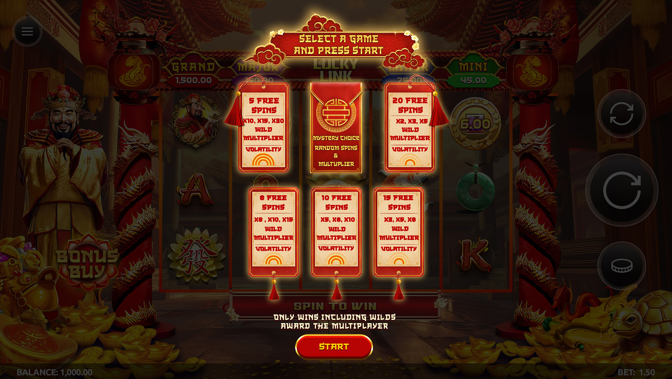 Cai Shen's Lucky Link Online Slot